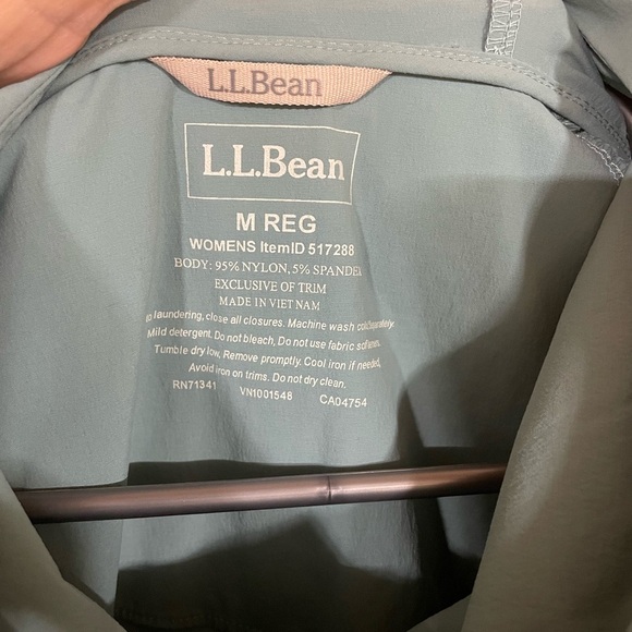 LL BEAN-Women's Bean's VentureStretch Anorak,size medium color mint - Picture 3 of 3